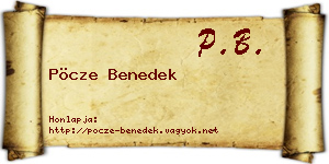 Pöcze Benedek névjegykártya
